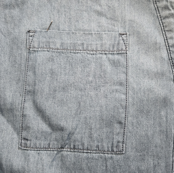 NWT - Ellen Tracy Denim V Neck Button Front Midi Dress w Tie Belt Waist -Size M - Picture 6 of 14